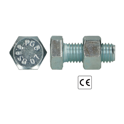 pgb-Europe PGB-FASTENERS | SB-bout CE 8.8 EN15048-1 M10x50 Zn | 100 st F15048801010000503