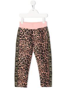 Roberto Cavalli Junior pantalon de jogging à imprimé léopard - Rose