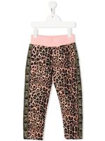 Roberto Cavalli Junior pantalon de jogging à imprimé léopard - Rose - thumbnail