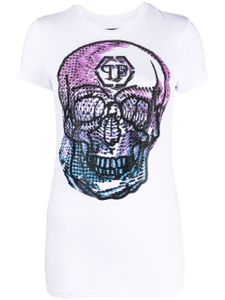 Philipp Plein t-shirt à ornements en cristal - Blanc