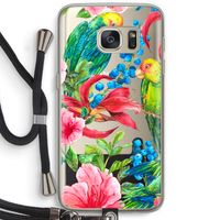 Papegaaien: Samsung Galaxy S7 Transparant Hoesje met koord