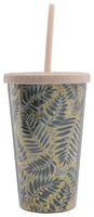 HEMA Drinkbeker Met Rietje 500 Ml - thumbnail
