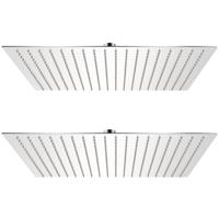 Regendouchekop 2 st 50x50 cm roestvrij staal