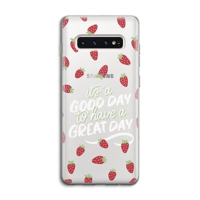 Don't forget to have a great day: Samsung Galaxy S10 4G Transparant Hoesje