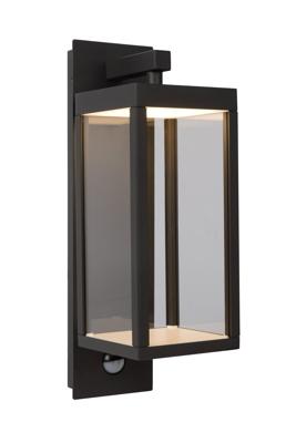 Lucide CLAIRETTE - Wandlamp Binnen/Buiten - LED - 1x13W 3000K - IP54 - Beweging & dag/nacht sensor - Antraciet