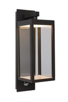 Lucide CLAIRETTE - Wandlamp Binnen/Buiten - LED - 1x13W 3000K - IP54 - Beweging & dag/nacht sensor - Antraciet