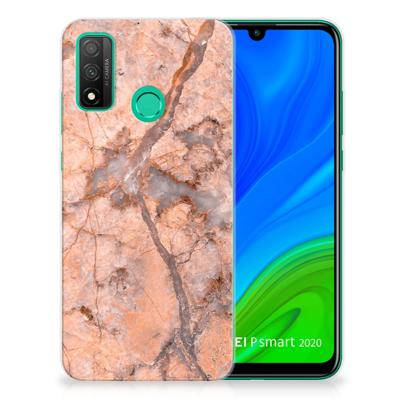 Huawei P Smart 2020 | TPU | Siliconen hoesje | Marmer Oranje