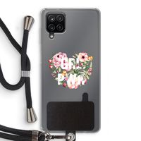 GRL PWR Flower: Samsung Galaxy A12 Transparant Hoesje met koord