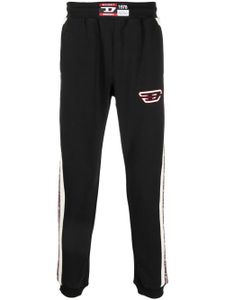 Diesel pantalon de jogging à patch logo - Noir