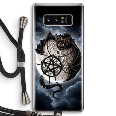 Volle maan: Samsung Galaxy Note 8 Transparant Hoesje met koord