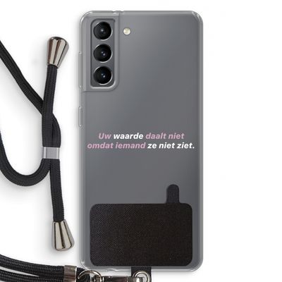 uw waarde daalt niet: Samsung Galaxy S21 Transparant Hoesje met koord