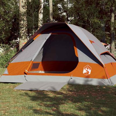 VidaXL Koepeltent 4-persoons waterdicht grijs en oranje