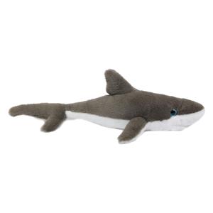 Knuffeldier Witte Haai - zachte pluche stof - premium kwaliteit knuffels - grijs - 46 cm