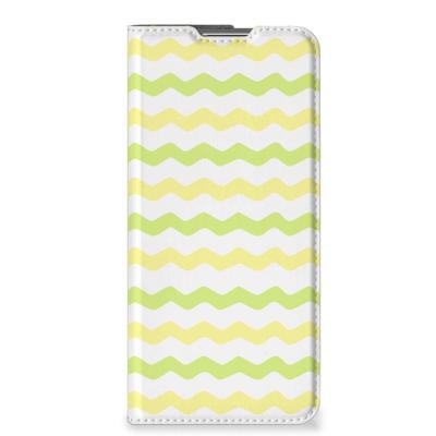 OPPO Find X5 Pro | Hoesje met Magneet | Waves Yellow OPPO Find X5 Pro | Hoesje met Magneet | Waves Yellow