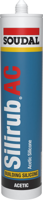 Soudal Silirub AC | Siliconen voegkit | 310 ml | Wit - 101446