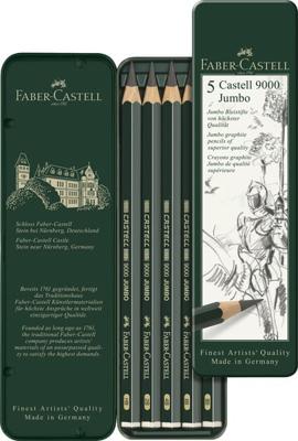 Faber Castell Potlood 9000 - Jumbo etui met 5 stuks
