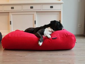 Dog's Companion® Hondenbed rood ribcord small