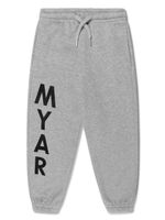 MYAR KIDS pantalon de jogging en coton à logo imprimé - Gris