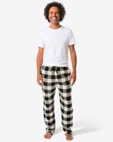 HEMA Heren pyjamabroek flanel ruiten zwart (zwart)