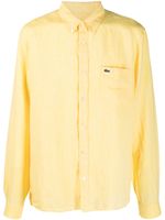 Lacoste chemise boutonnée à logo brodé - Jaune