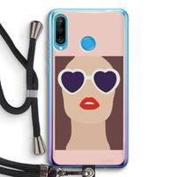 Red lips: Huawei P30 Lite Transparant Hoesje met koord