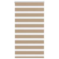VidaXL Zebra blind 90x100 cm stofbreedte 85,9 cm polyester zandbruin
