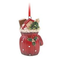 1x Kersthangers cadeauzak 8 cm kerstboomversiering   -