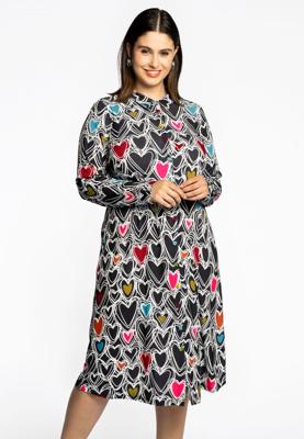 Yoek Blouse midi | Zwart | Maat 54/56