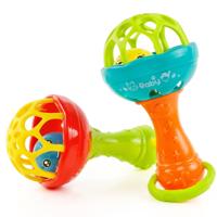 Baby rammelaars speelgoed intelligentie grijpen tandvlees kunststof Hand Bell Rattle grappige educatief speelgoed kleur willekeurige levering