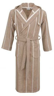 Carl Ross Carl Ross Unisex Badjas met Capuchon 35300 Khaki/Offwhite S