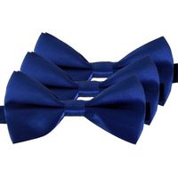 3x Blauwe verkleed vlinderstrikken/vlinderdassen 12 cm voor dames/heren - Verkleedstrikjes
