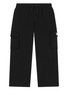 Dolce & Gabbana Kids pantalon en coton à poches cargo - Noir