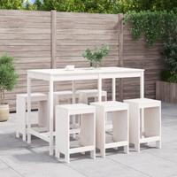 7-delige Barset massief grenenhout wit 7-delige Barset massief grenenhout wit
