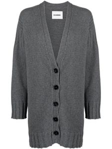 Jil Sander cardigan en cachemire à col v - Gris