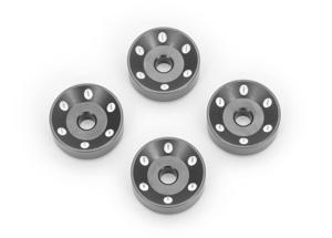 Traxxas - Wheel washers, machined aluminum, gray (4) (TRX-10257-GRAY)