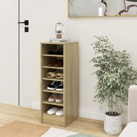 VidaXL Schoenenkast 31,5x35x90 cm bewerkt hout sonoma eikenkleurig