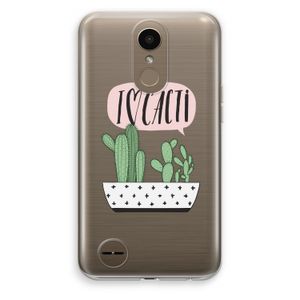 I love cacti: LG K10 (2017) Transparant Hoesje