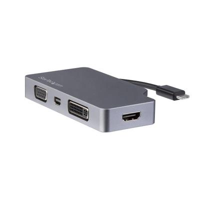 StarTech USB-C 4 in 1 video adapter grijs StarTech USB-C 4 in 1 video adapter grijs