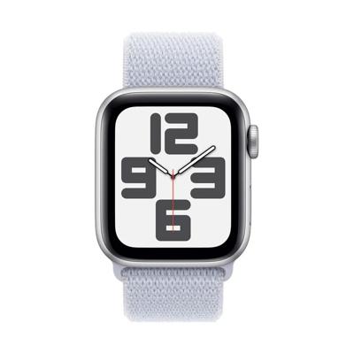 Apple Watch SE GPS + Cellular 40mm Aluminium Case met Blue Cloud Sport Loop Smartwatch Zilver