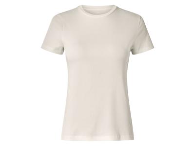 esmara Geribd dames T-shirt (Wit, M (40/42))