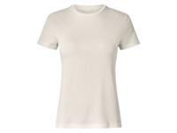 esmara Geribd dames T-shirt (Wit, M (40/42))