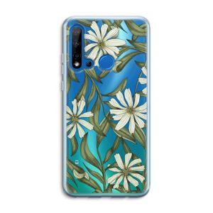 Wit bloemenpatroon: Huawei P20 Lite (2019) Transparant Hoesje