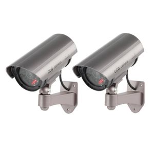 2x stuks dummy camera / beveiligingscamera met LED