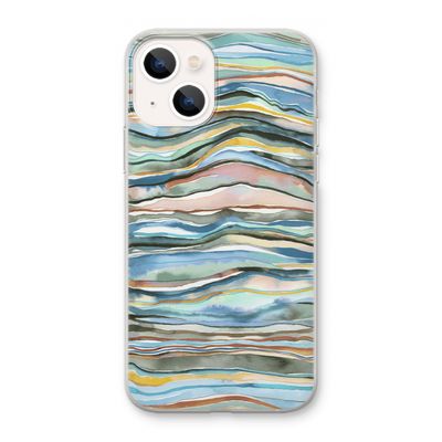 Watercolor Agate: iPhone 13 mini Transparant Hoesje