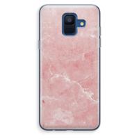 Roze marmer: Samsung Galaxy A6 (2018) Transparant Hoesje