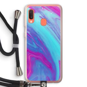 Zweverige regenboog: Samsung Galaxy A20e Transparant Hoesje met koord