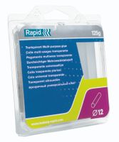 Rapid Lijmpatronen Universeel Transparant, Ø12mm 125g Rapid Lijmpatronen Universeel Transparant, Ø12mm 125g