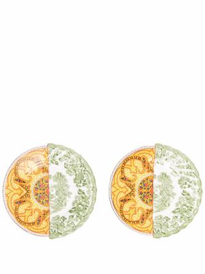 Seletti assiette à imprimés multiples - Vert