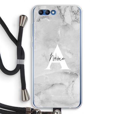 Ivory Marble: Honor 10 Transparant Hoesje met koord