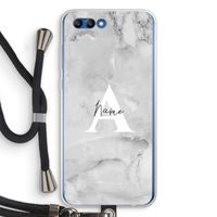 Ivory Marble: Honor 10 Transparant Hoesje met koord